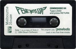 Cartridge artwork for Penetrator on the Commodore 64.
