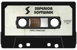 Cartridge artwork for Percy Penguin on the Commodore 64.