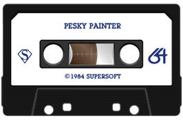 Cartridge artwork for Pesky Painter on the Commodore 64.