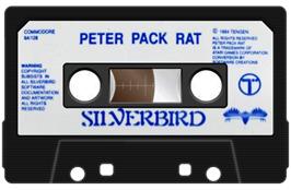 Cartridge artwork for Peter Pack Rat on the Commodore 64.