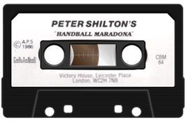 Cartridge artwork for Peter Shilton's Handball Maradona on the Commodore 64.