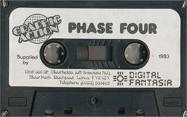 Cartridge artwork for Phase 4 on the Commodore 64.