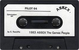 Cartridge artwork for Pilot 64 on the Commodore 64.