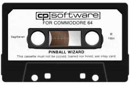 Cartridge artwork for Pinball Wizard (CP Software) on the Commodore 64.