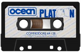 Cartridge artwork for Platoon on the Commodore 64.