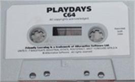 Cartridge artwork for Playdays on the Commodore 64.