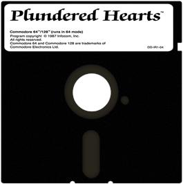 Cartridge artwork for Plundered Hearts on the Commodore 64.