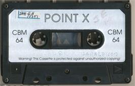 Cartridge artwork for Point X on the Commodore 64.