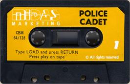 Cartridge artwork for Police Cadet on the Commodore 64.