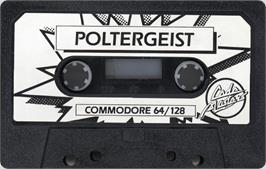 Cartridge artwork for Poltergeist on the Commodore 64.