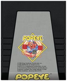 Cartridge artwork for Popeye on the Commodore 64.