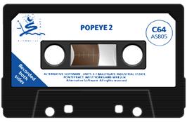 Cartridge artwork for Popeye 2 on the Commodore 64.