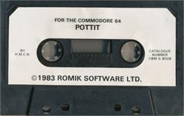 Cartridge artwork for Pottit on the Commodore 64.