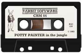 Cartridge artwork for Potty Painter - In The Jungle on the Commodore 64.