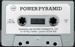 Cartridge artwork for Power Pyramids on the Commodore 64.