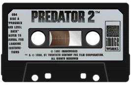 Cartridge artwork for Predator 2 on the Commodore 64.