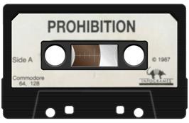 Cartridge artwork for Prohibition on the Commodore 64.