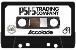 Cartridge artwork for Psi-5 Trading Company on the Commodore 64.