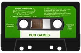 Cartridge artwork for Pub Games on the Commodore 64.