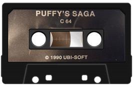 Cartridge artwork for Puffy's Saga on the Commodore 64.
