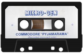 Cartridge artwork for Pyjamarama on the Commodore 64.
