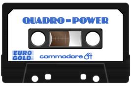Cartridge artwork for Quadro-power on the Commodore 64.