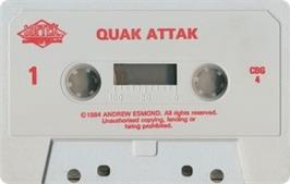 Cartridge artwork for Quak-attak on the Commodore 64.