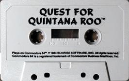 Cartridge artwork for Quest for Quintana Roo on the Commodore 64.