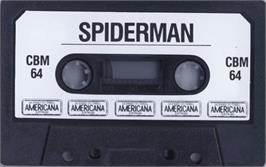 Cartridge artwork for Questprobe Featuring Spider-Man on the Commodore 64.