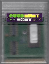 Cartridge artwork for Quod Init Exit on the Commodore 64.