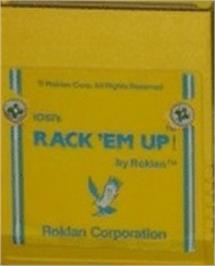 Cartridge artwork for Rack 'em Up! on the Commodore 64.