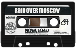 Cartridge artwork for Raid Over Moscow on the Commodore 64.