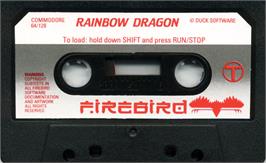 Cartridge artwork for Rainbow Dragon on the Commodore 64.