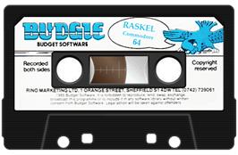 Cartridge artwork for Raskel on the Commodore 64.