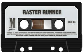 Cartridge artwork for Raster Runner on the Commodore 64.