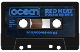 Cartridge artwork for Red Heat on the Commodore 64.