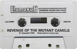 Cartridge artwork for Revenge of the Mutant Camels on the Commodore 64.