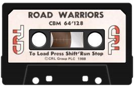 Cartridge artwork for Road Warrior on the Commodore 64.