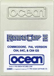 Cartridge artwork for Robocop 2 on the Commodore 64.