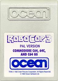 Cartridge artwork for Robocop 3 on the Commodore 64.