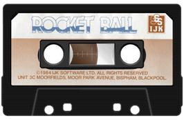 Cartridge artwork for Rocket Ball on the Commodore 64.