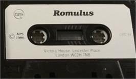 Cartridge artwork for Romulus on the Commodore 64.