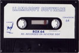 Cartridge artwork for Rox on the Commodore 64.