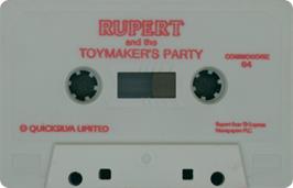 Cartridge artwork for Rupert And The Toymakers Party on the Commodore 64.