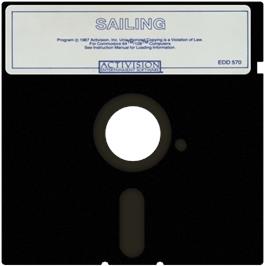 Cartridge artwork for Sailing on the Commodore 64.