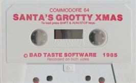 Cartridge artwork for Santa's Grotty Christmas on the Commodore 64.