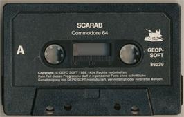 Cartridge artwork for Scarab on the Commodore 64.