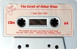Cartridge artwork for Scroll Of Akbar Khan, The on the Commodore 64.