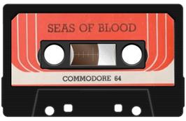 Cartridge artwork for Seas of Blood (Adventure International) on the Commodore 64.