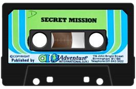 Cartridge artwork for Secret Mission on the Commodore 64.